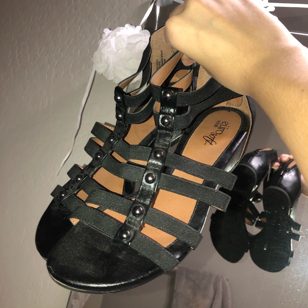 black sandals